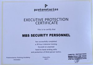 Executive Protection Certificate MBS